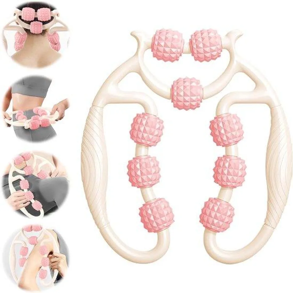 Rouleau massage jambes avec poignée de maintien pour drainage lymphatique