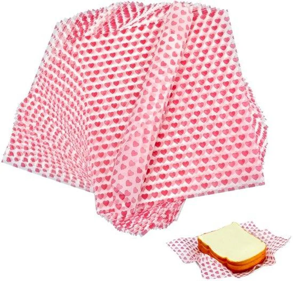 Papier pour panier de frites et burger 21,5x25 cm imperméable - 50 feuilles