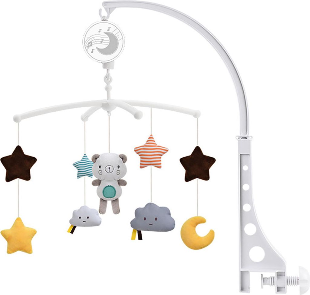 Musikalische Babykrippe Mobile mit hängenden rotierenden Spielzeug Säugling Bett Dekoration für Baby Jungen Mädchen
