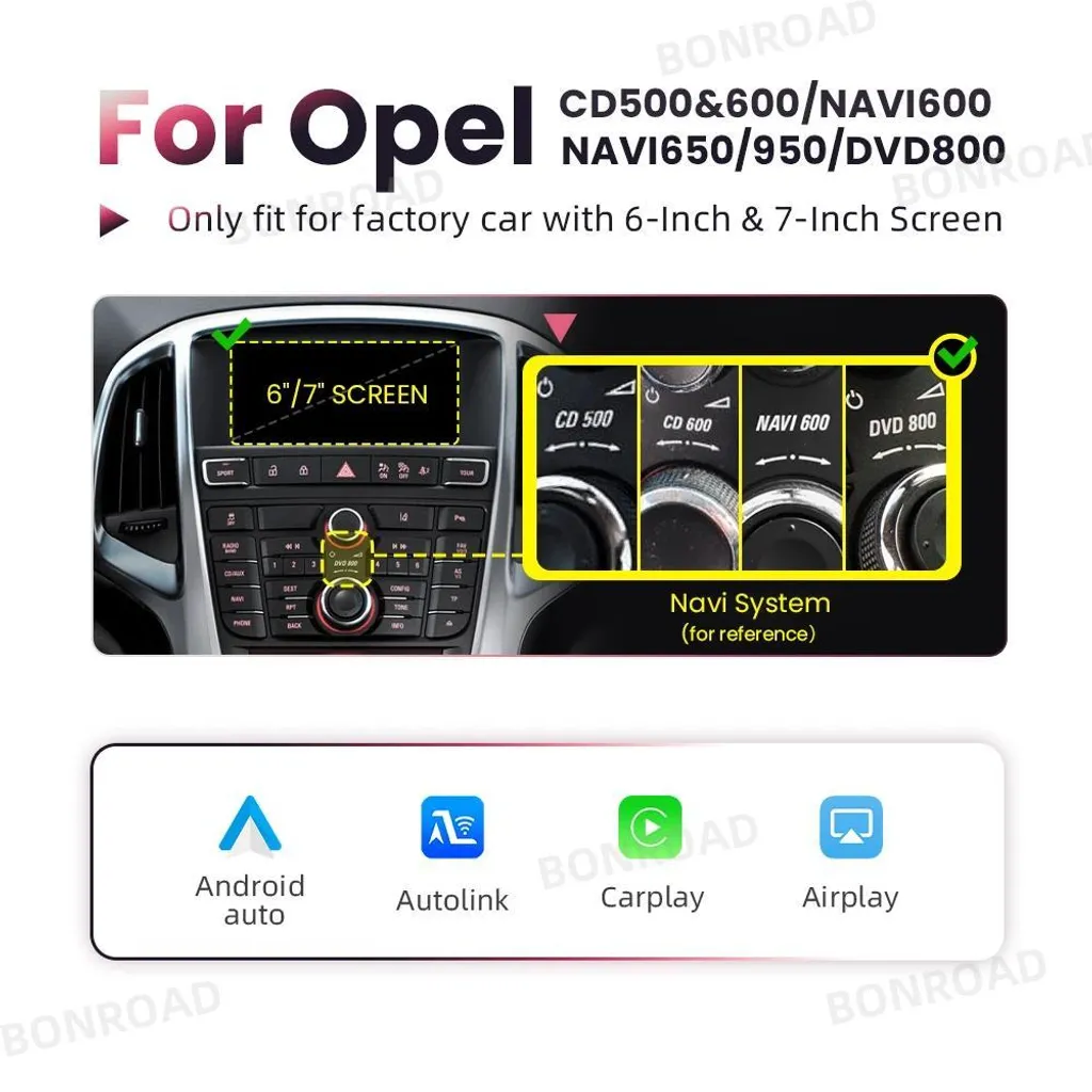 Module sans fil CarPlay et Android Auto pour Opel avec Bluetooth 5.0 - 2
