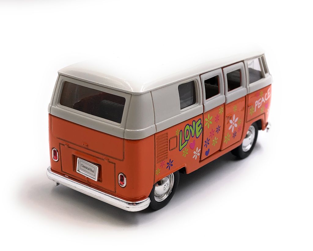Onwomania T1 Love Bus Modellauto - Gelb 1:34 Die-Cast Metall