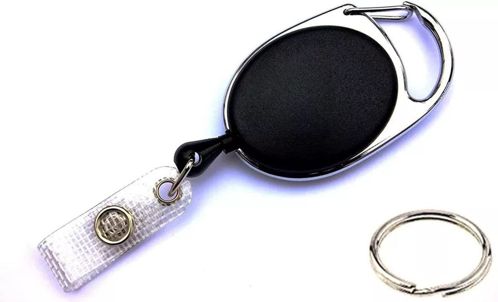 1x SCHWARZ Ausweisjojo mit EXTRA reißfester POWERCORD Produktbild 