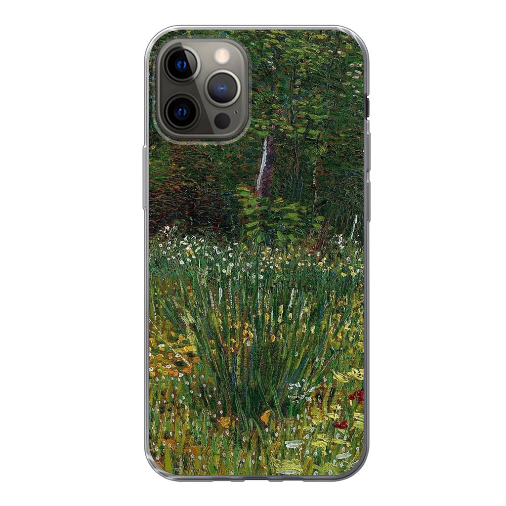 MuchoWow Handyhülle Schutzhülle Hülle für iPhone 12 Pro Asnières - Vincent van Gogh Silikon Softcase Handy Hülle - Abdeckung
