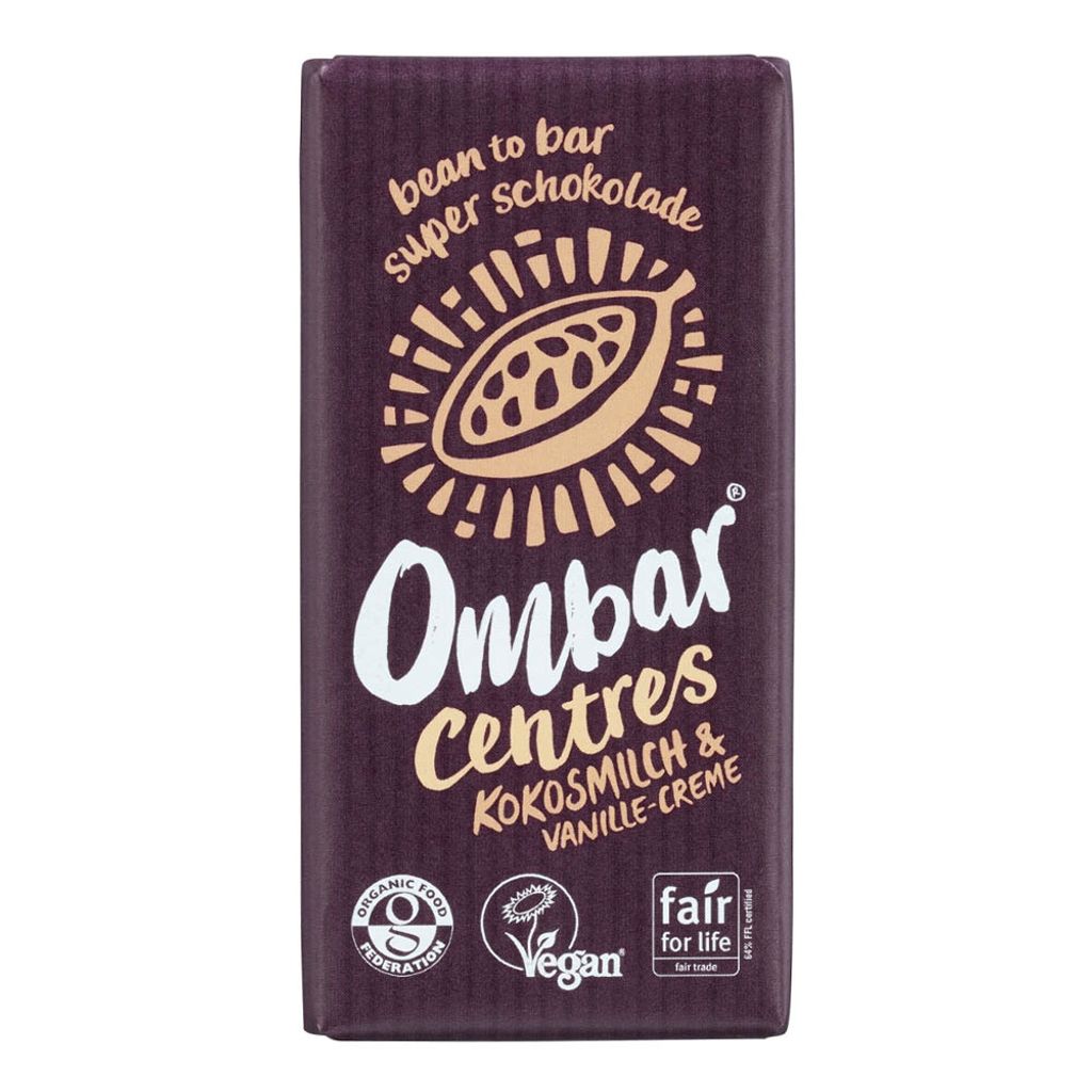Chocolat cru - Centres Lait de coco & Crème de vanille 35g Image du produit 