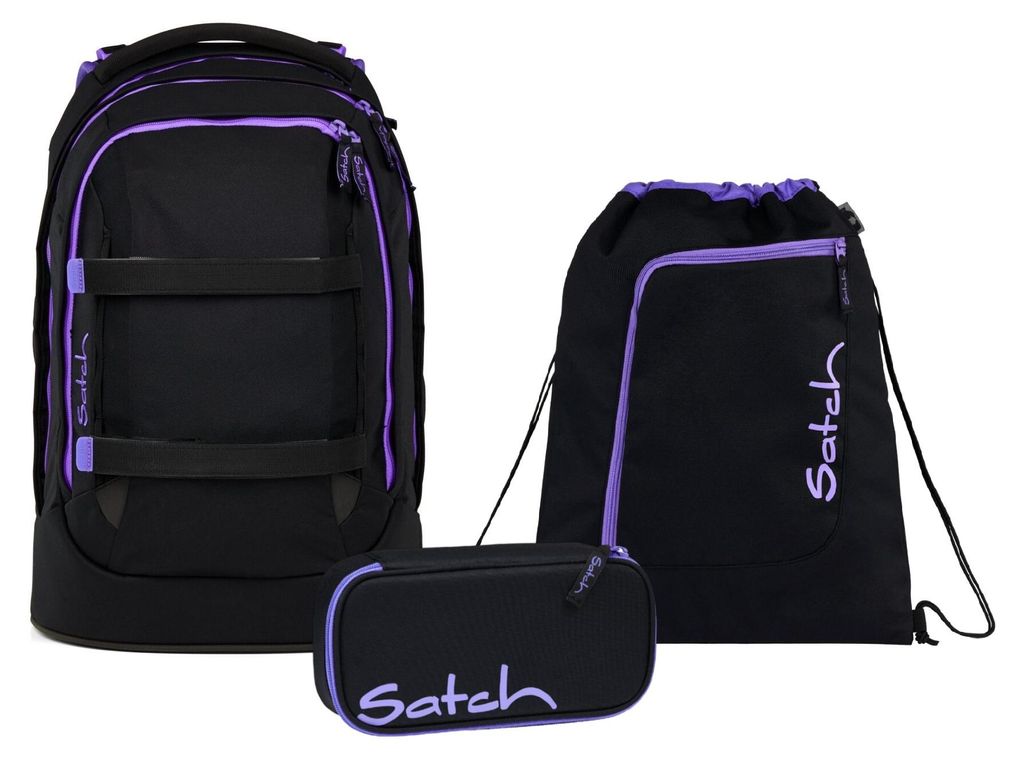 Satch, Schulrucksack-Set PACK Purple Phantom 3-teilig, ab Produktbild 