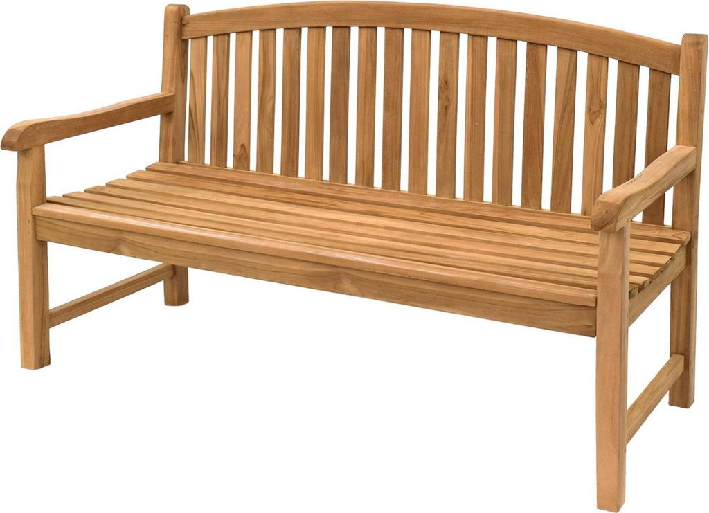 Teako Design Gartenbank Bari Teakholz Massiv Wetterfest 150x55cm