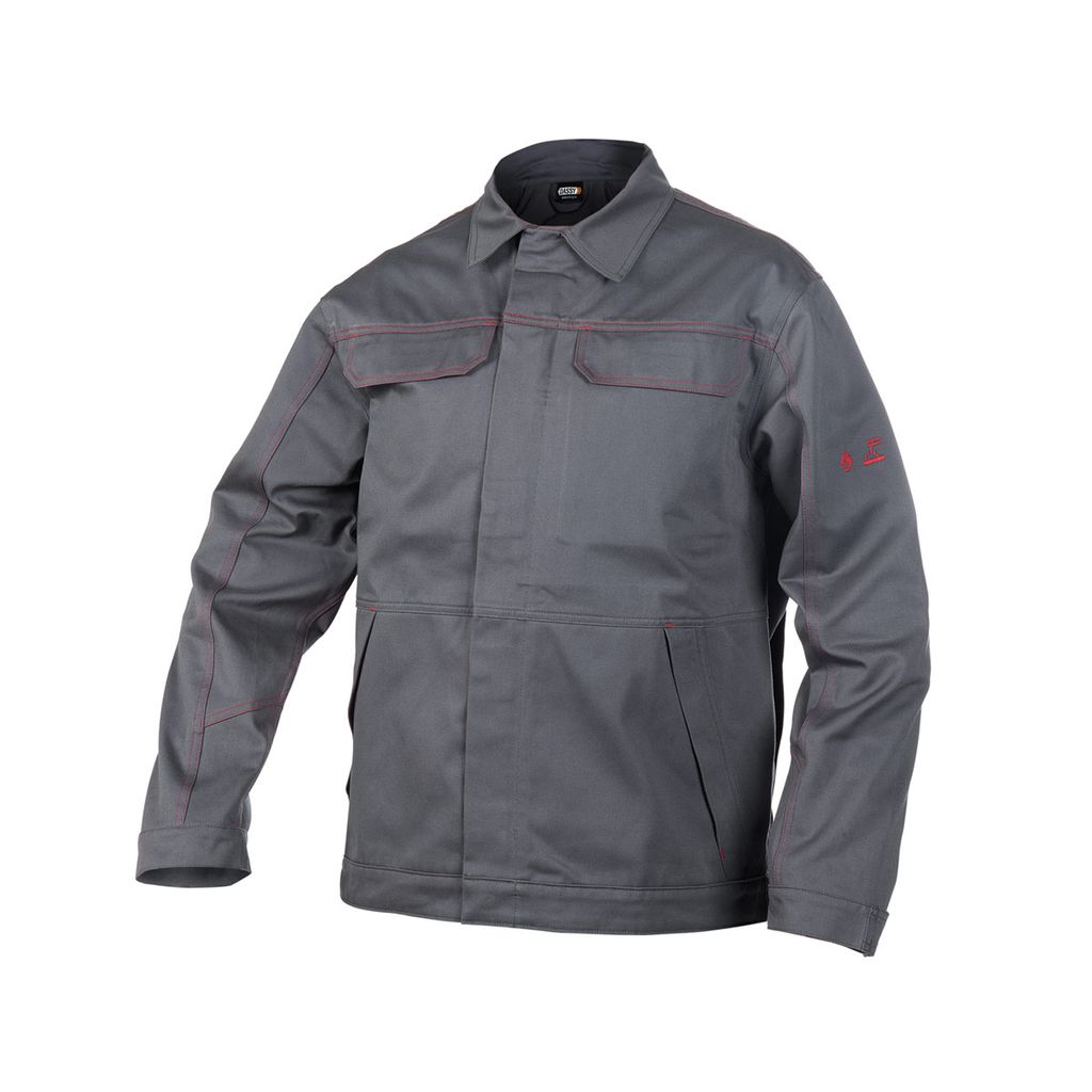 DASSY Montana Flammhemmende Arbeitsjacke ZEMENTGRAU Gr.S Länge: STANDARD