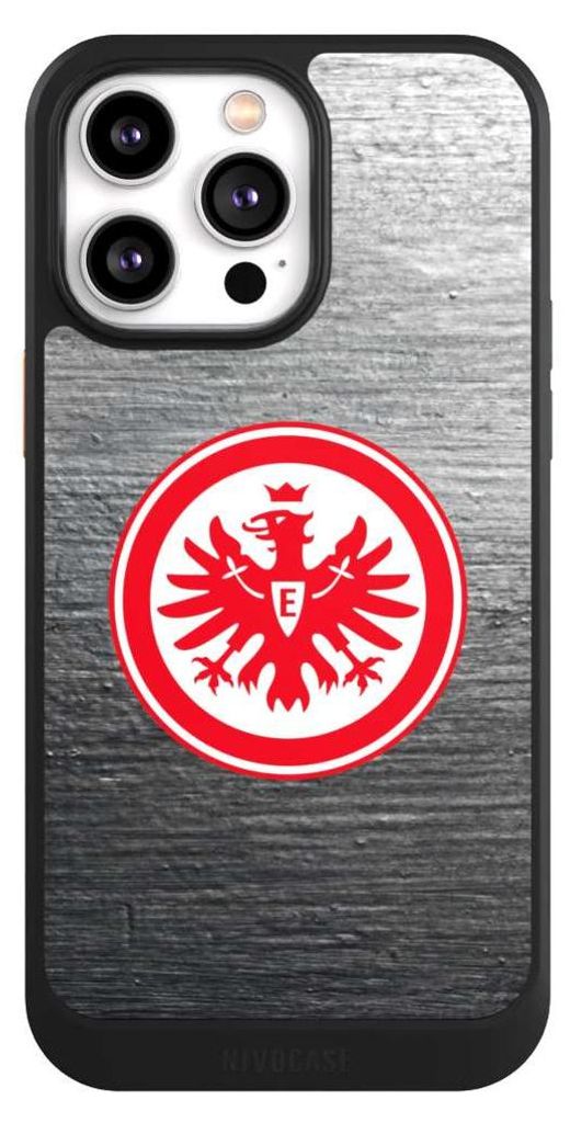 NIVOCASE Hülle für Apple iPhone 14 Pro Max Handyhülle NIVOcore Case Schwarz Eintracht Frankfurt Logo SGE