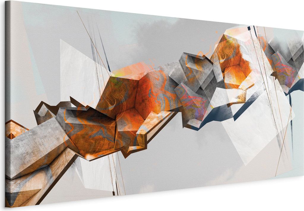 Italienischer Leinwand Leinwandbild - Abstract Chain 120x60 cm Abstrakt a-A-0300-b-a
