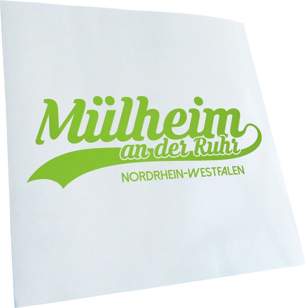 Kiwistar - Autoaufkleber - Mülheim Nordrhein-Westfalen - Lindgrün - 60x21cm - Aufkleber für Auto, Laptop, Fahrrad, LKW, Motorrad mehrfarbig JDM ...