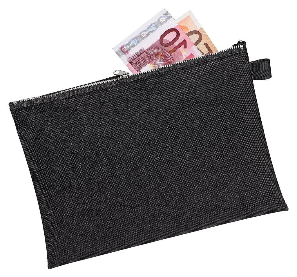 Banktasche/Transporttasche schwarz (5er Pack, A5)