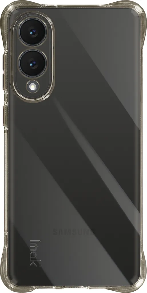 Custodia iMak S25 Edge Antiurto Silicone TPU Nero Trasparente