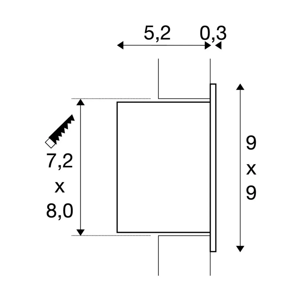 Faretto Segnapasso Frame Basic LED 230V 9x9 Argento | Installazione Rapida - 11