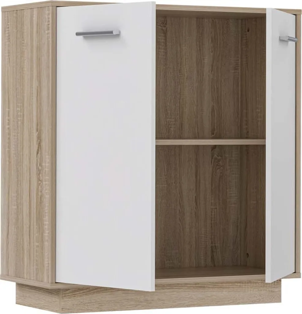 Meuble de rangement pour petits espaces buffet blanc bois 83 cm de large - 8