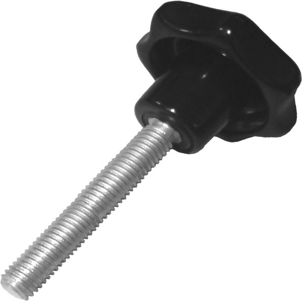 10 x Sterngriffschraube M6 x 30mm DIN6336 A schwarz Ø25