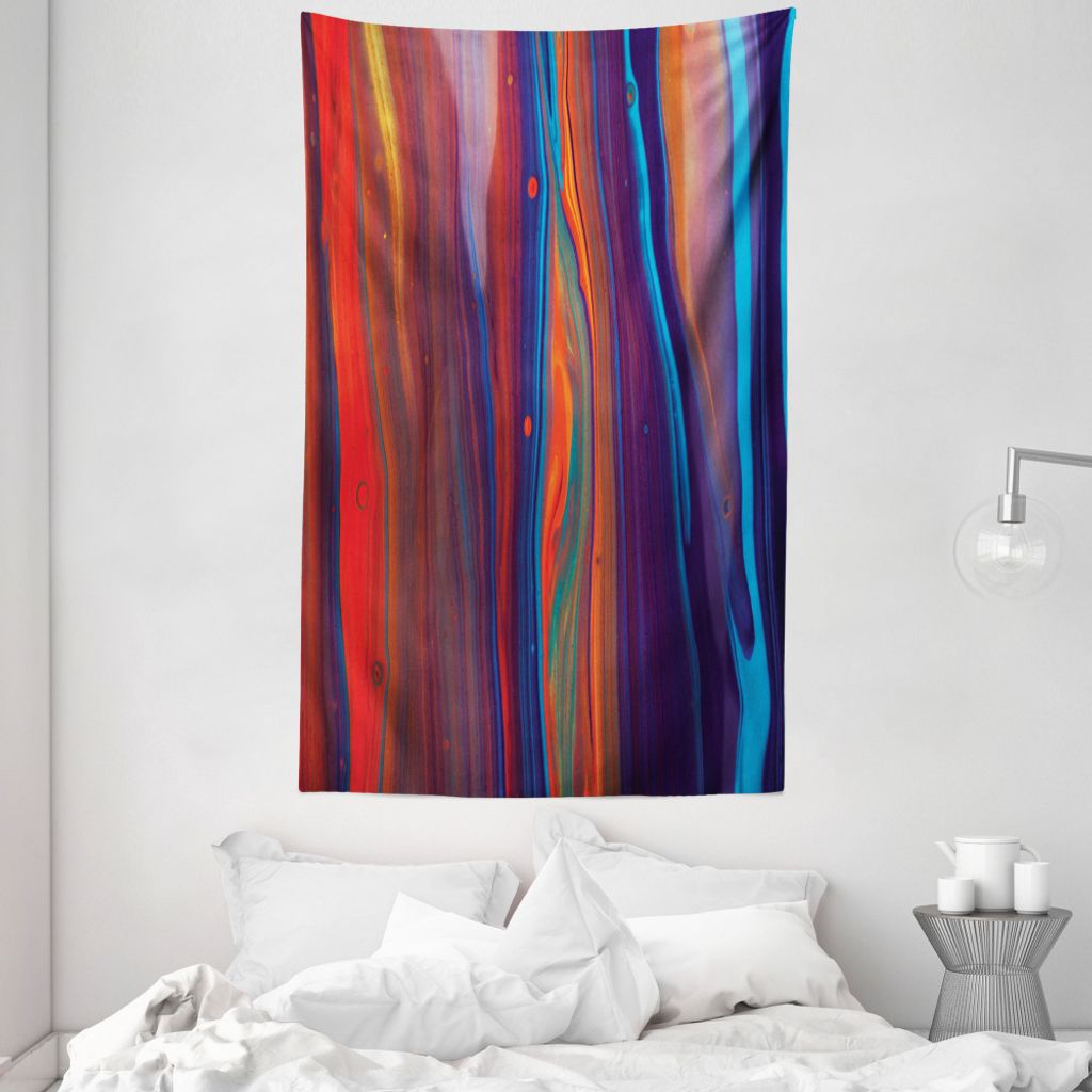 ABAKUHAUS Bunt Wandteppich und Tagesdecke, Nahaufnahme von Ölmalerei aus Weiches Mikrofaser Stoff Waschbar ohne Verblassen Digitaldruck, 140 x 230...