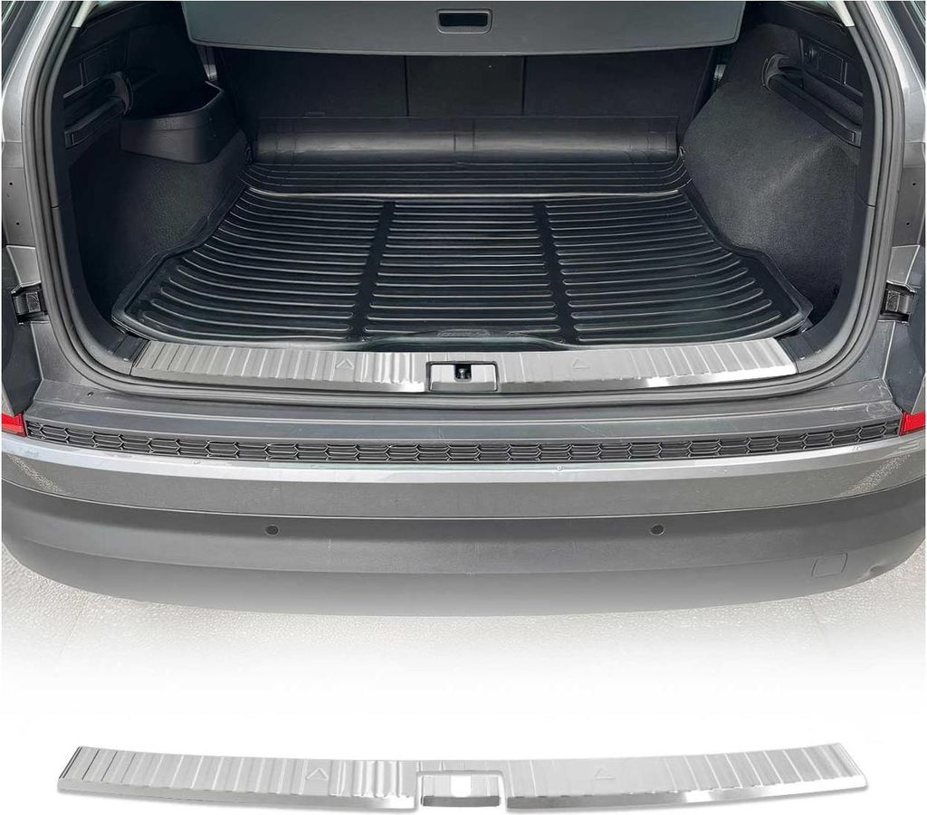 Innen Ladekantenschutz Stoßstange für Skoda Kodiaq 2017-2025 Gebürstet Chrom