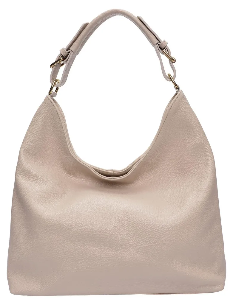 Sac à main bandoulière beige en cuir souple Anna Luchini AL 171T Luxe