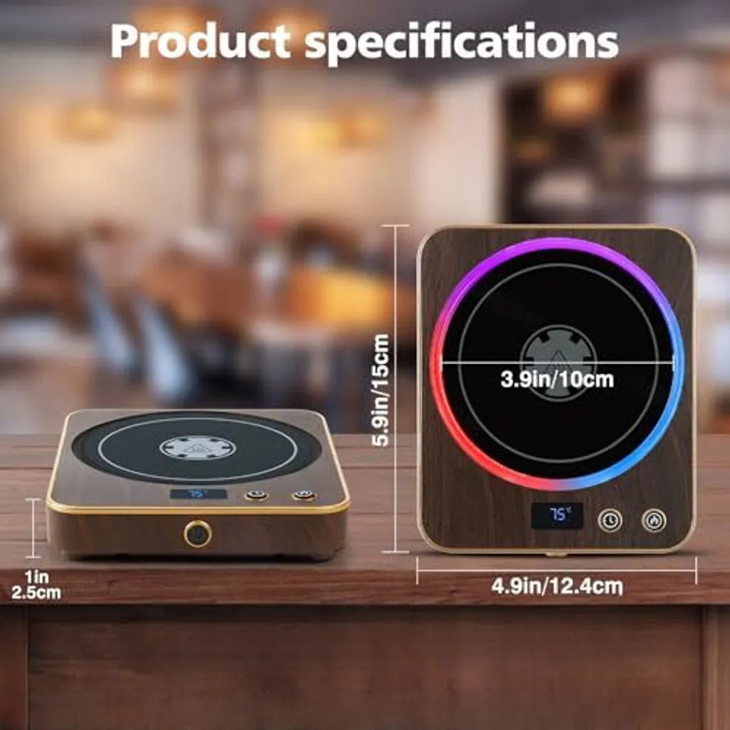 Smart Coffee Warmer con Controllo Timer 1-12h e Display LED - 4