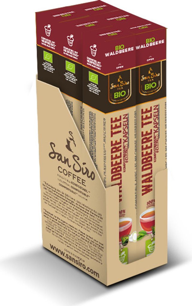 San Siro Bio Waldbeere-Tee - CO2 neutral produziert - nachhaltig und umweltfreundlich - 60 Kapseln