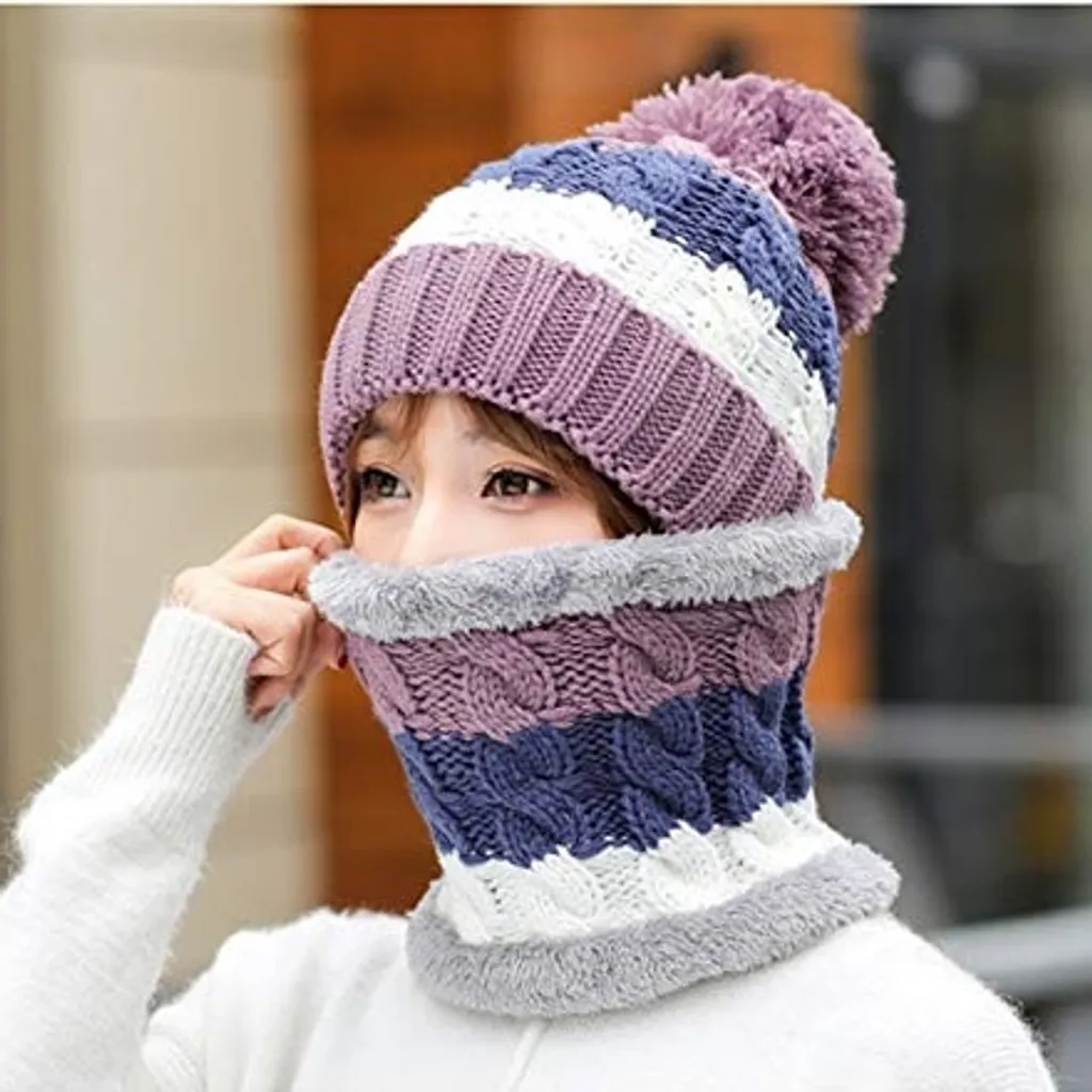 Idea Regalo Inverno: Set Cappello e Sciarpa Nero KP21304 - 2