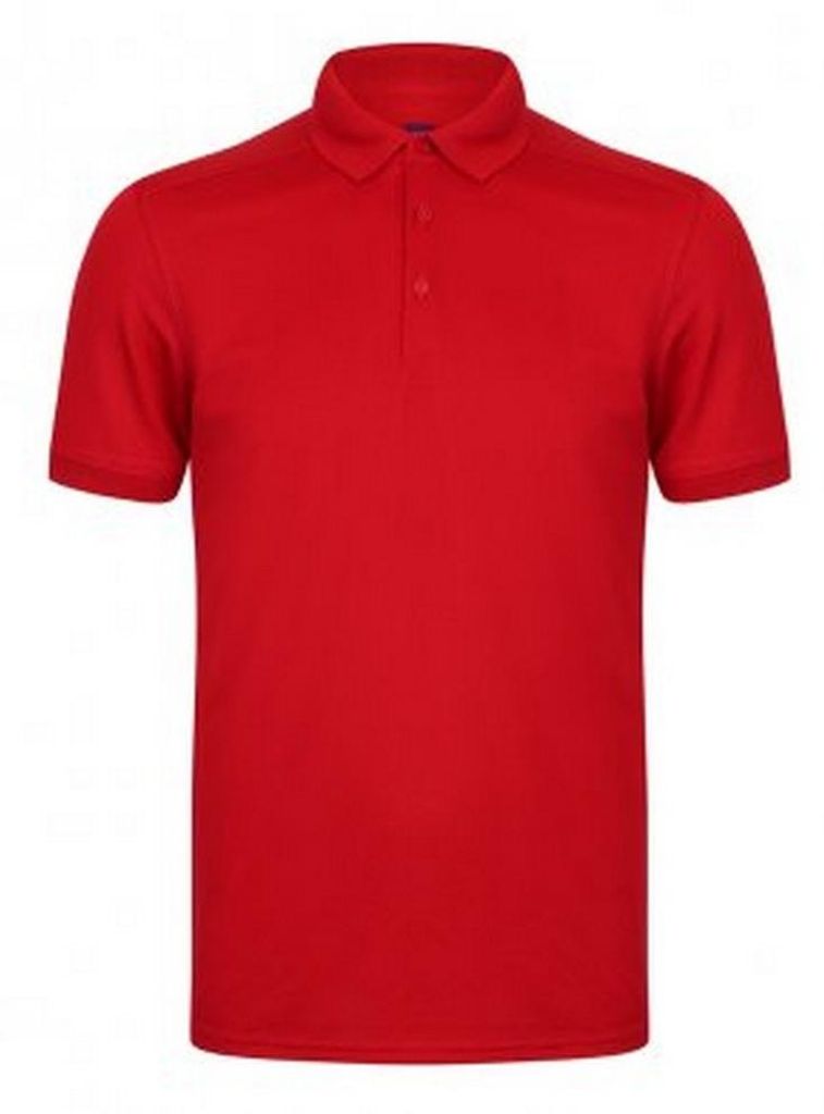 Henbury Herren Stretch Mikrofine Pique Polo Shirt PC2951 (XL) (Rot)