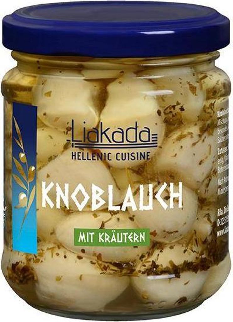 Liakada Knoblauch mit Kräutern in Öl 190 G Glas  Mild mit Produktbild 