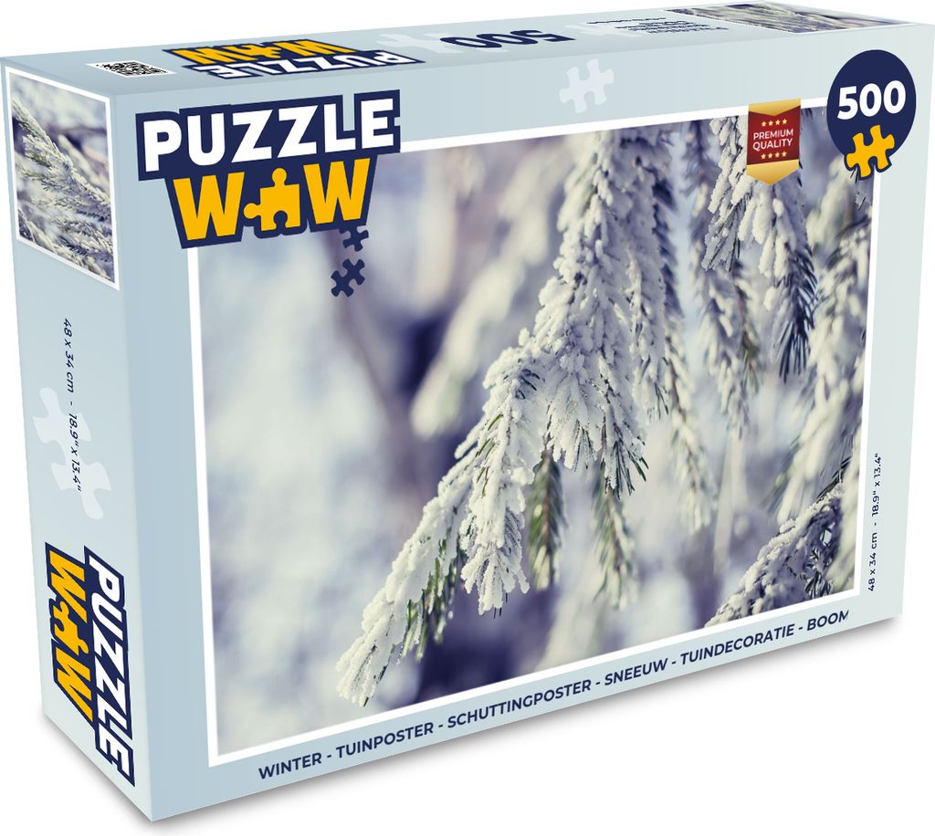 MuchoWow Puzzle 500 Teile Winter - Tannenbaum - Schnee - Ländlich - 500 Teile - Kinder - Selberbauen - Puzzlespiele