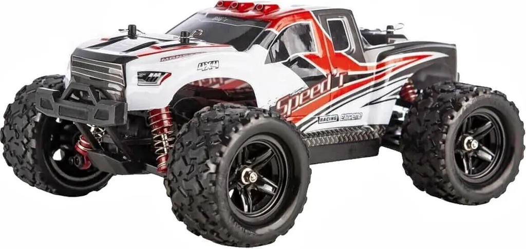 Voiture de Course Tout-Terrain RC 4x4 Rouge 45 km/h Échelle 1:18 Blij'r