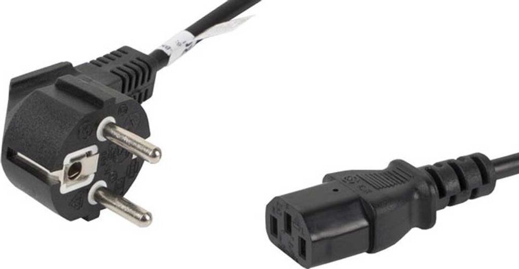 Lanberg Ca-C13c-10cc-0018-Bk" Cee 7/7 Shuko Plug To Iec 320 C13" Socket