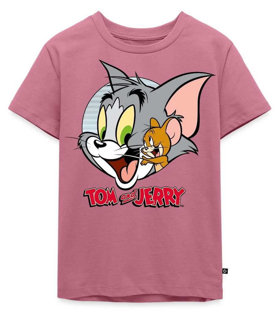 Spreadshirt Tom Und Jerry Verschmust Kinder Premium T-Shirt, 134/140 (8 Jahre), Mauve