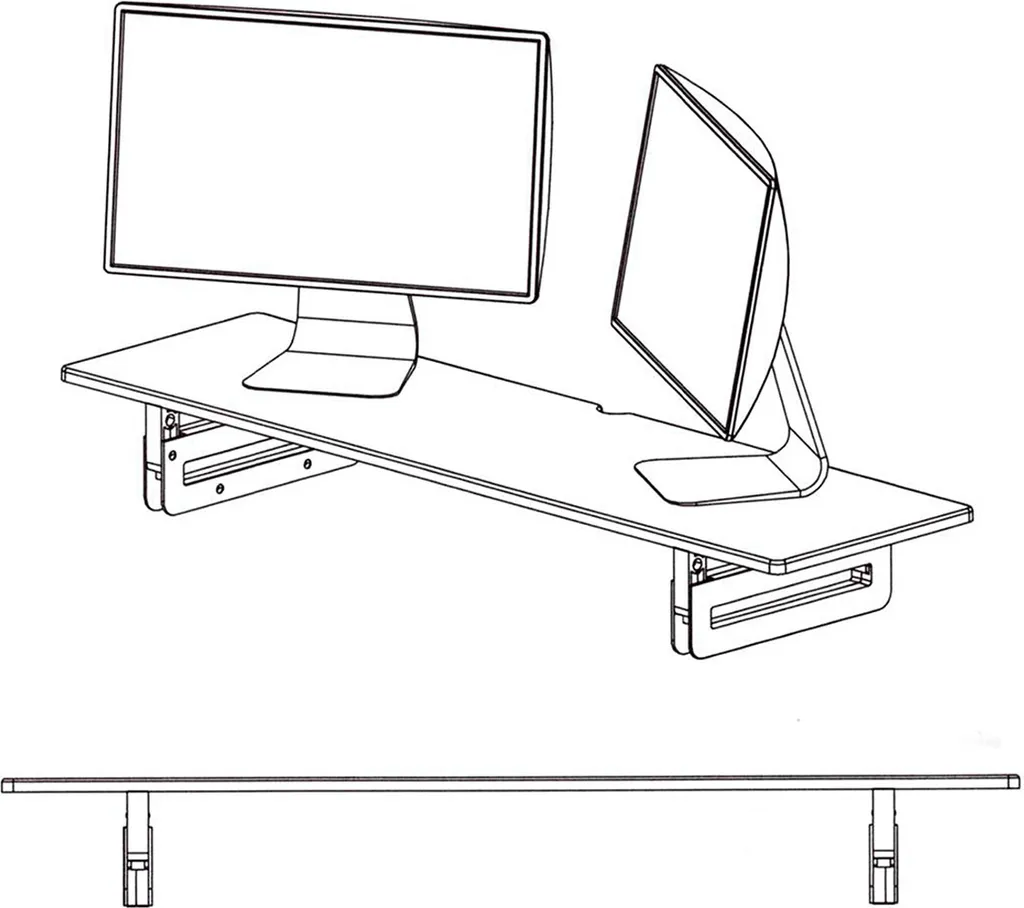 Réhausseur Écran Extra-Large et Ajustable pour Postes Informatiques
