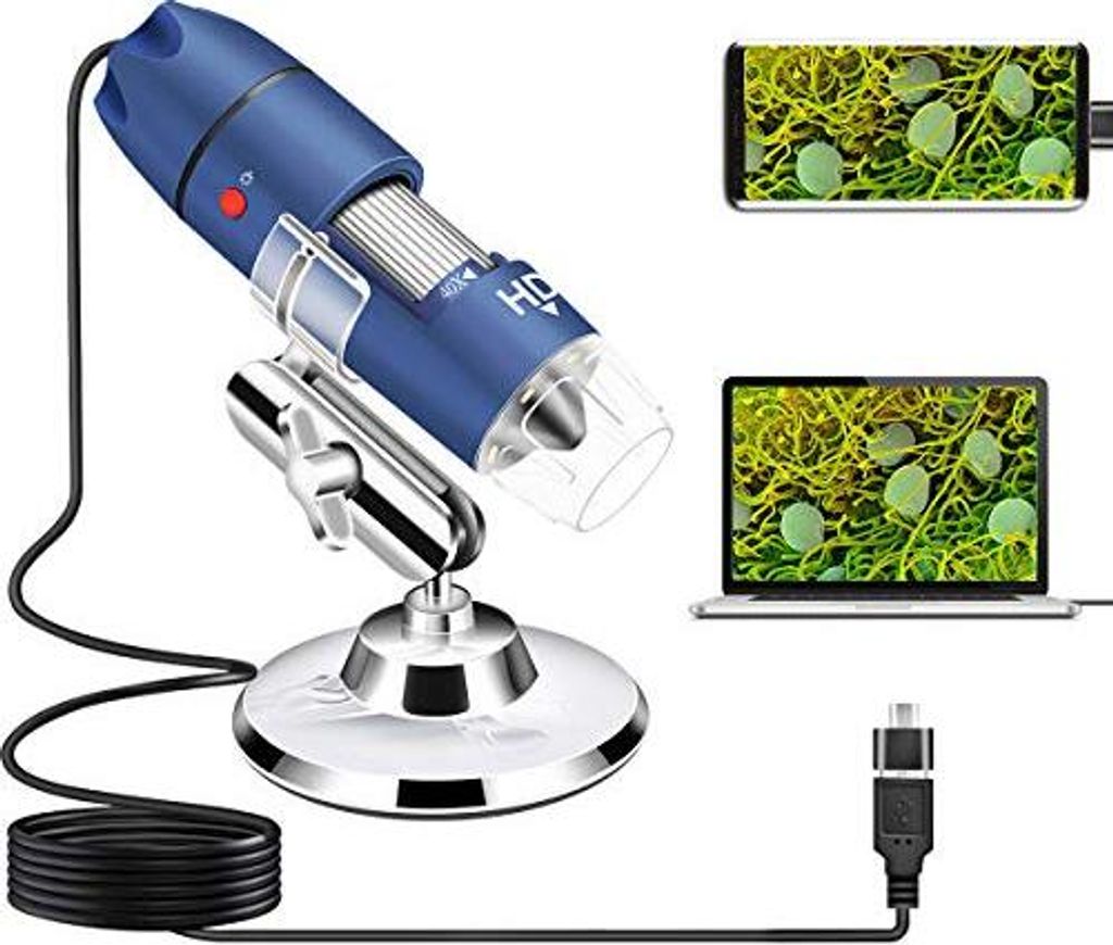 HD 2560 x 1440p 2K USB -Mikroskop Digital Android Windows Linux Mac, 40x -1000x Stand Carry Case, tragbare Münzmünzen Erwachsene Kinderstudenten