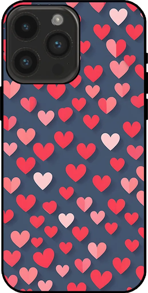 Regalo Ideale: Cover iPhone 14 Pro Max Cuori Rosa e Rossi TPU