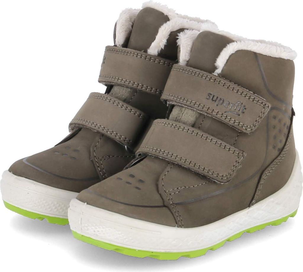 Superfit Kinder Winterstiefeletten GROOVY 2.0 Dunkelgrün Rauleder Textil Goretex Größe: 20