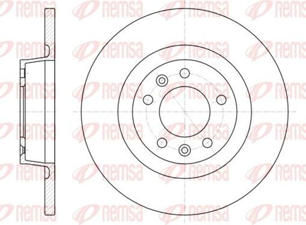 REMSA 61053.00 Bremsscheibe OE 424922 kompatibel mit Jumpy, Scudo, Expert, Proace