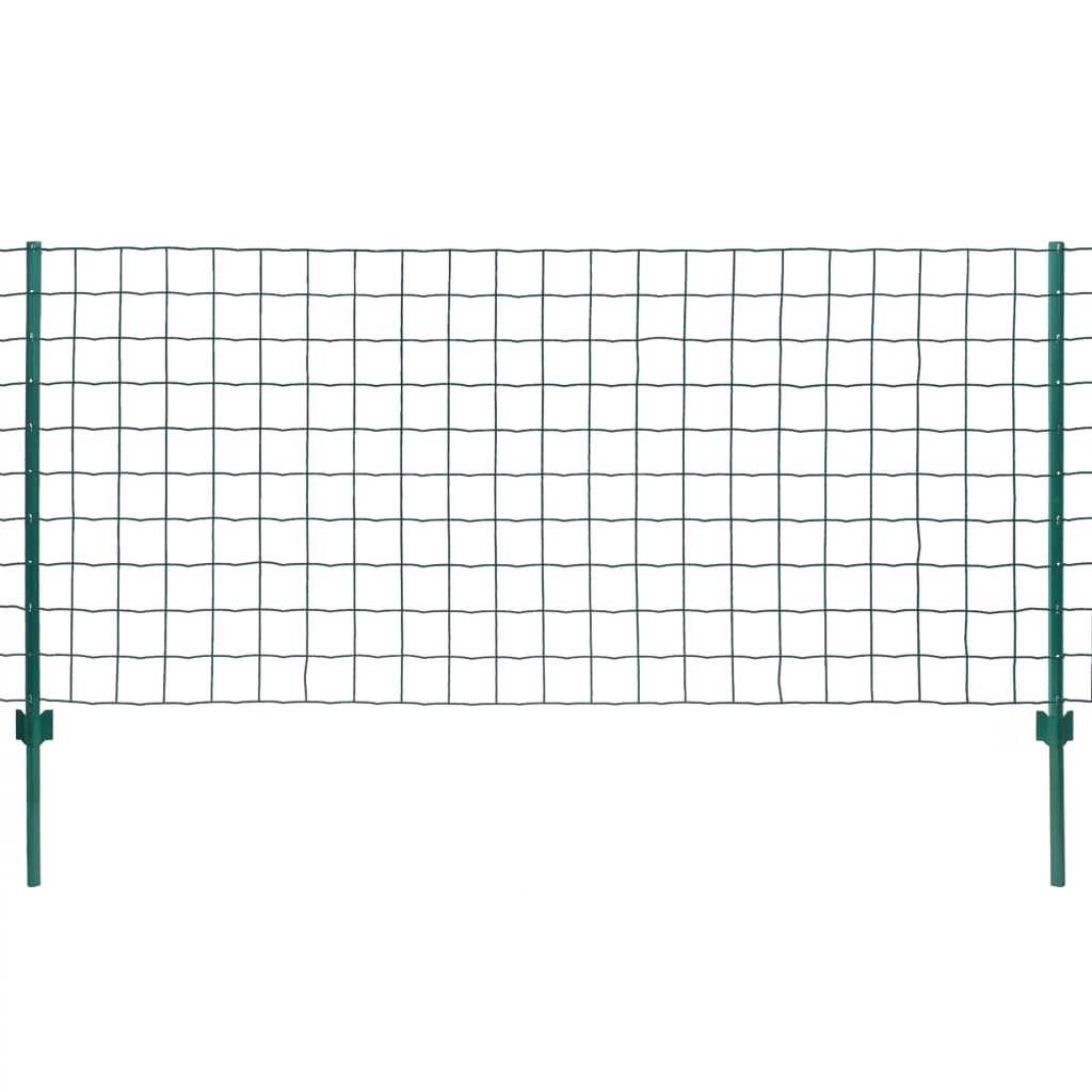 vidaXL Metallzaun Stahl Grün : Größe - 20x1m/76x63mm Produktbild 