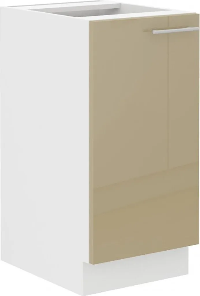 Armadietto inferiore ad anta singola LAJLA - larghezza 40 cm, cappucino / bianco