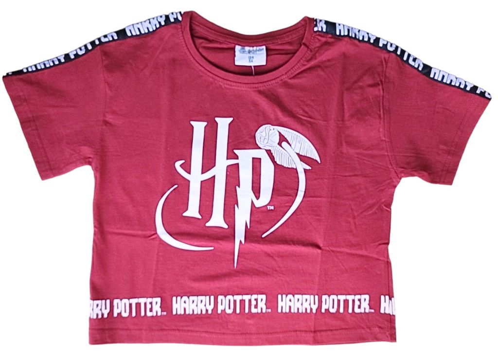 T-Shirt Harry Potter Crop Top  Bordeaux 164 cm Produktbild 