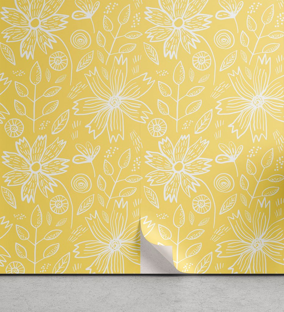 ABAKUHAUS Sommer abziehbare & klebbare Tapete für Zuhause, Romantisches Blooming Branches, selbstklebendes Wohnzimmer Küchenakzent, 33 cm x 90 cm...