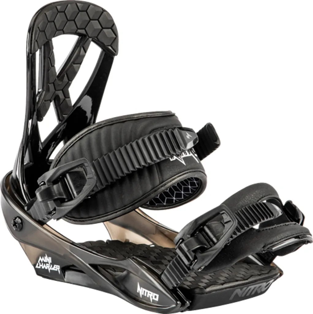 Fixation Nitro Kids Micro Charger noire, la fixation snowboard 33,5-38
