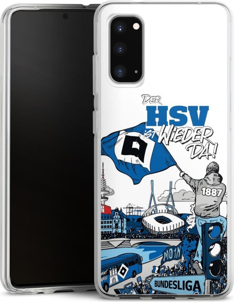 DeinDesign Handyhülle für Samsung Galaxy S20 Silikon Hülle Case Smartphone Schutzhülle Aufstieg Hamburger SV Offizielles Lizenzprodukt