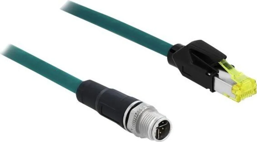Câble Delock M12 8 broches codé X vers RJ45 Hirose PUR 1m 85438