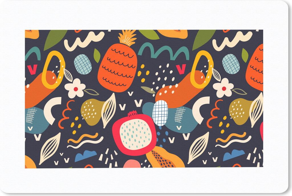 MuchoWow Mauspad Mousepad Ananas - Obst - Drachenfrucht - Tropisch - Lebensmittel 27x18 cm - Mousepads - Maus Mat - Pad - Mausunterlage - Büroar...