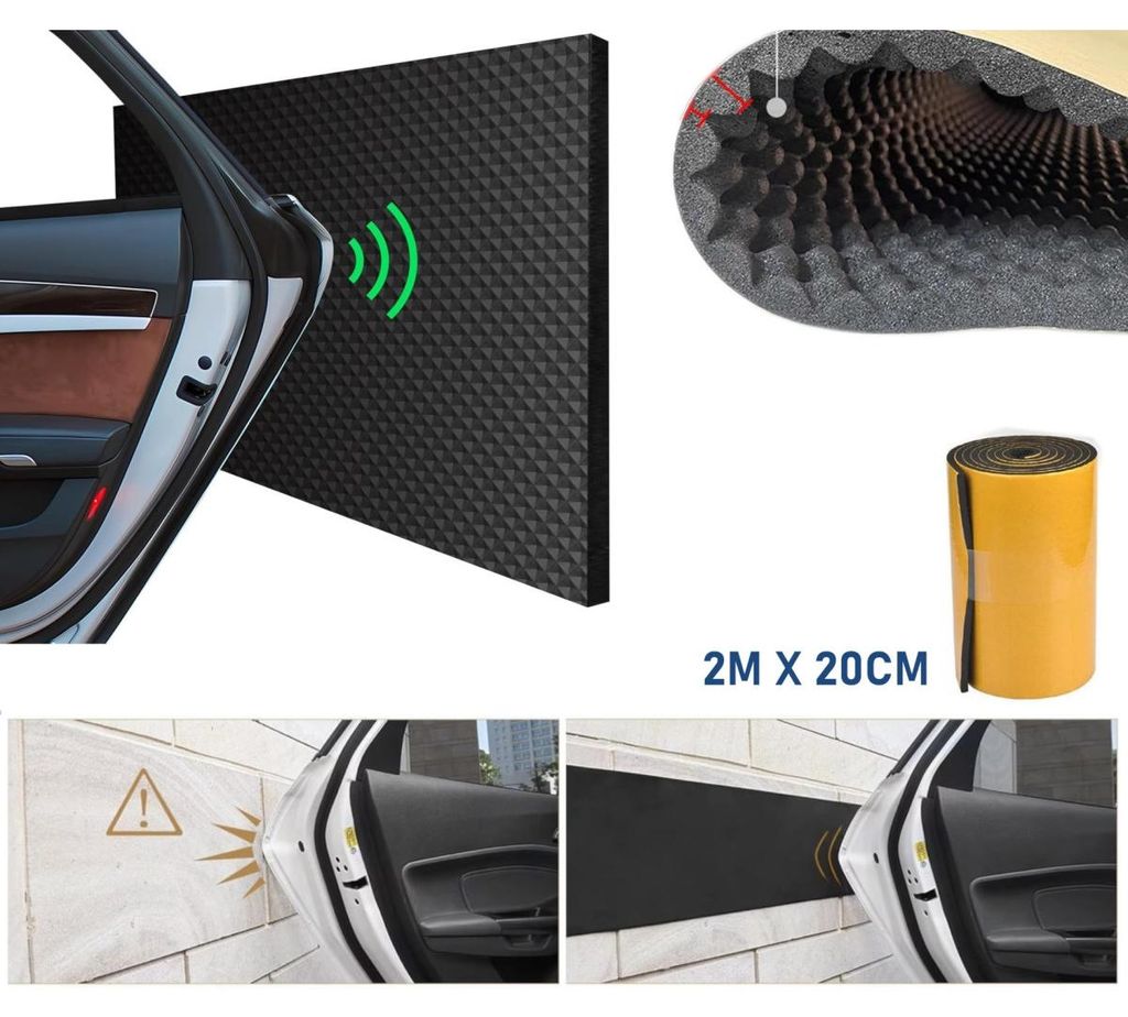 Multifunktionaler Tür- und Stoßstangenschutz fürs Auto für die Garage aus EVA-Schaum 200x20x1.5cm