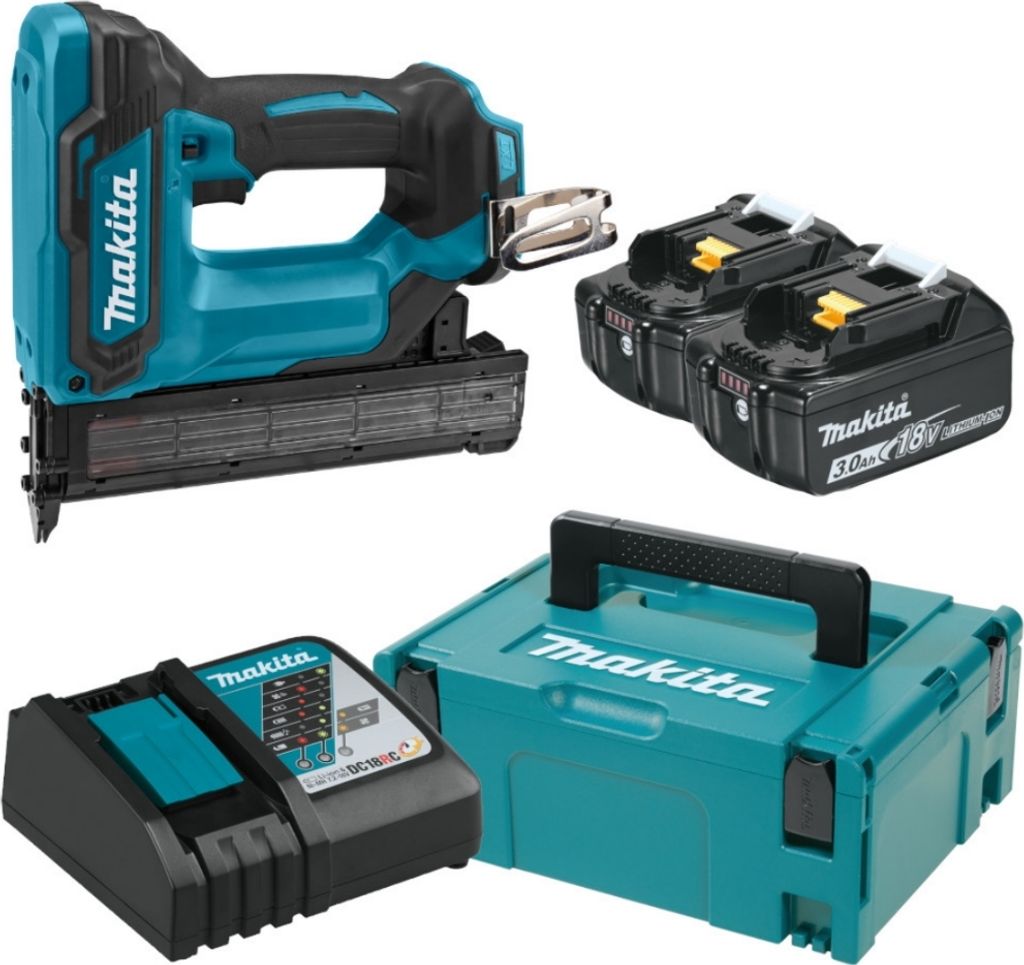 Makita DFN350RFJ 18V LXT Akku-Nagler, 15-35 mm, kompaktes Design und integriertes LED-Licht für Tischler- und Bauarbeiten