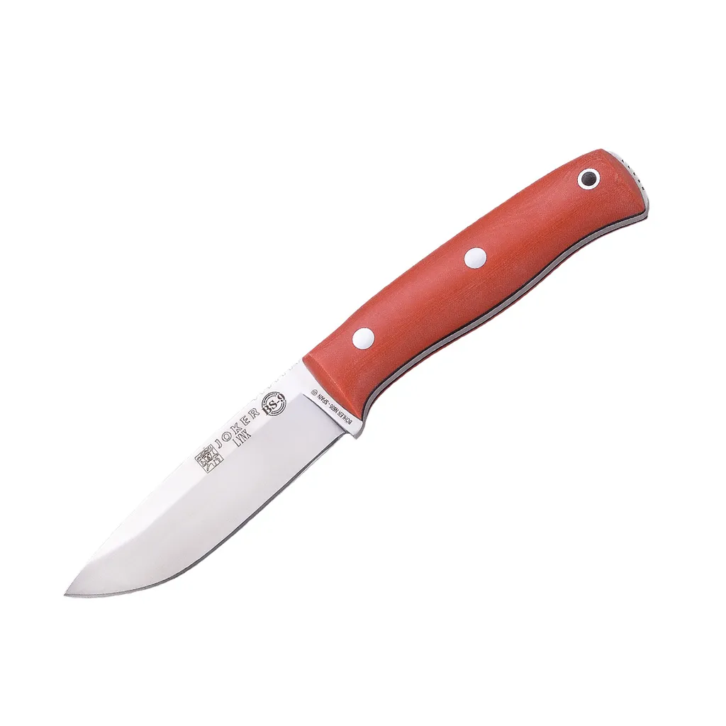 Couteau de survie Joker BS9 Lynx lame fixe acier et manche orange CN111-P