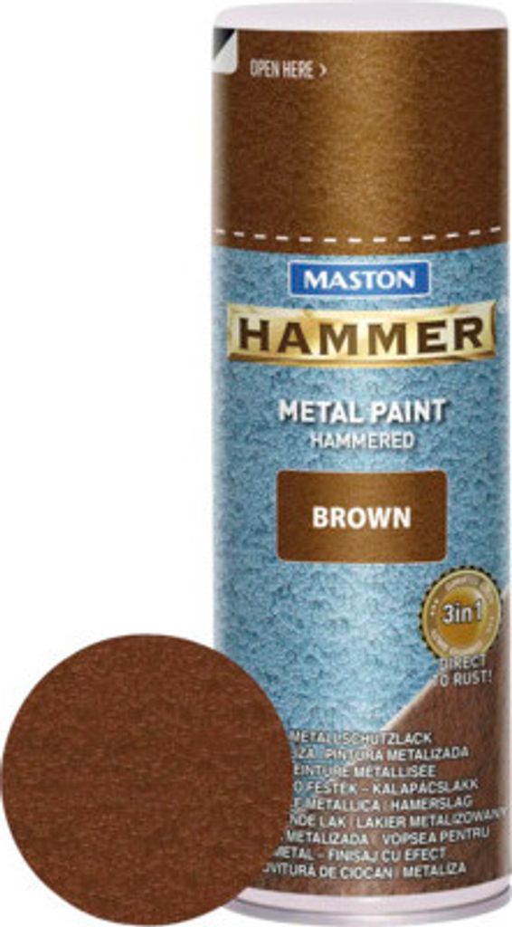 Sprühlack Maston Hammer Metallschutz braun 400 ml Produktbild 