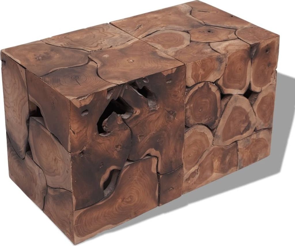 vidaXL Hocker/Couchtisch Massivholz Teak - Hocker - Stuhl - Stühle - Beistelltisch