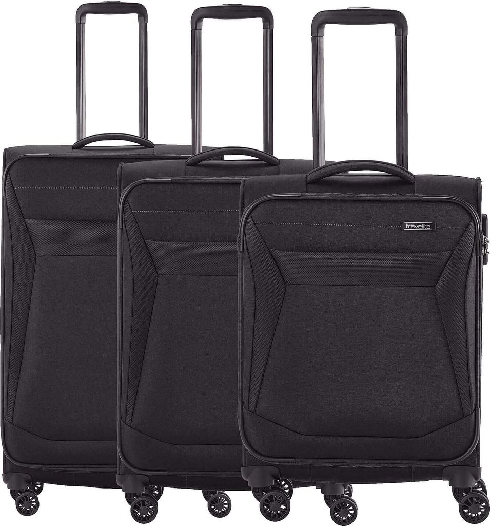 Travelite CHIOS 4w L/M/S Trolley Set Schwarz 080040-01 Produktbild 